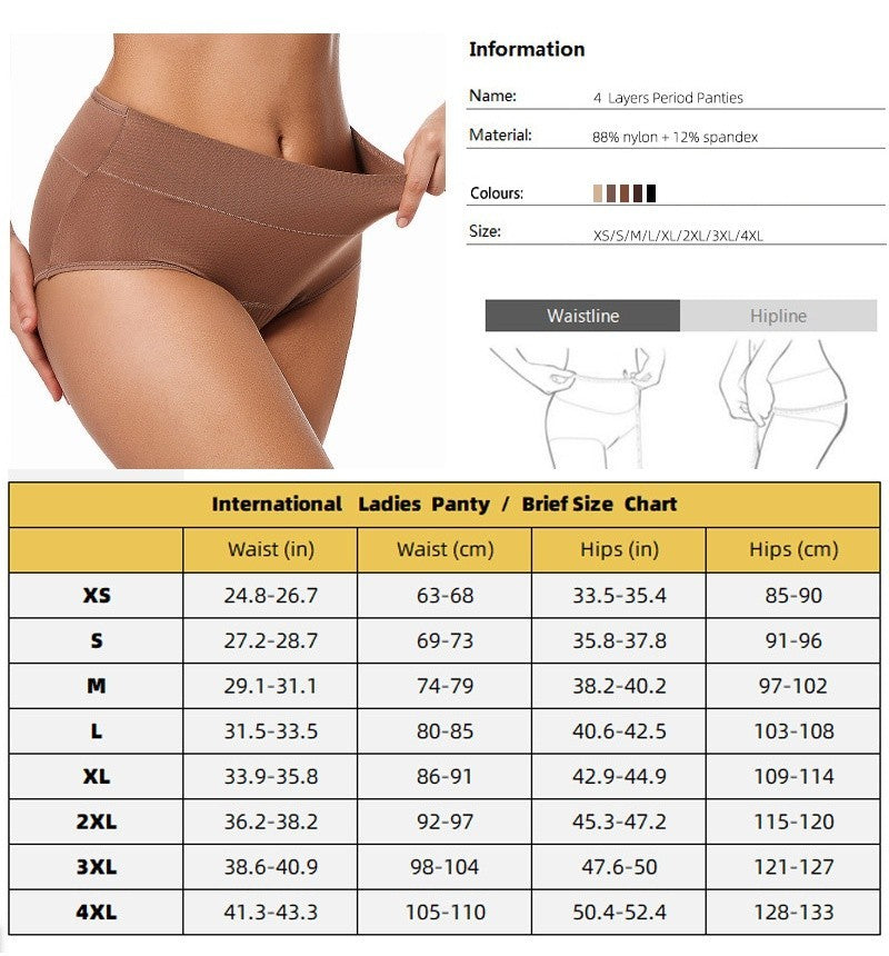Womens Stretchy Period Knickers Leak Proof Menstrual Underwear Panties