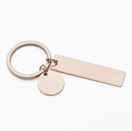 10 Pcs Engraving Stainless Steel Key Chain Blanks Jewelry Craft Tags