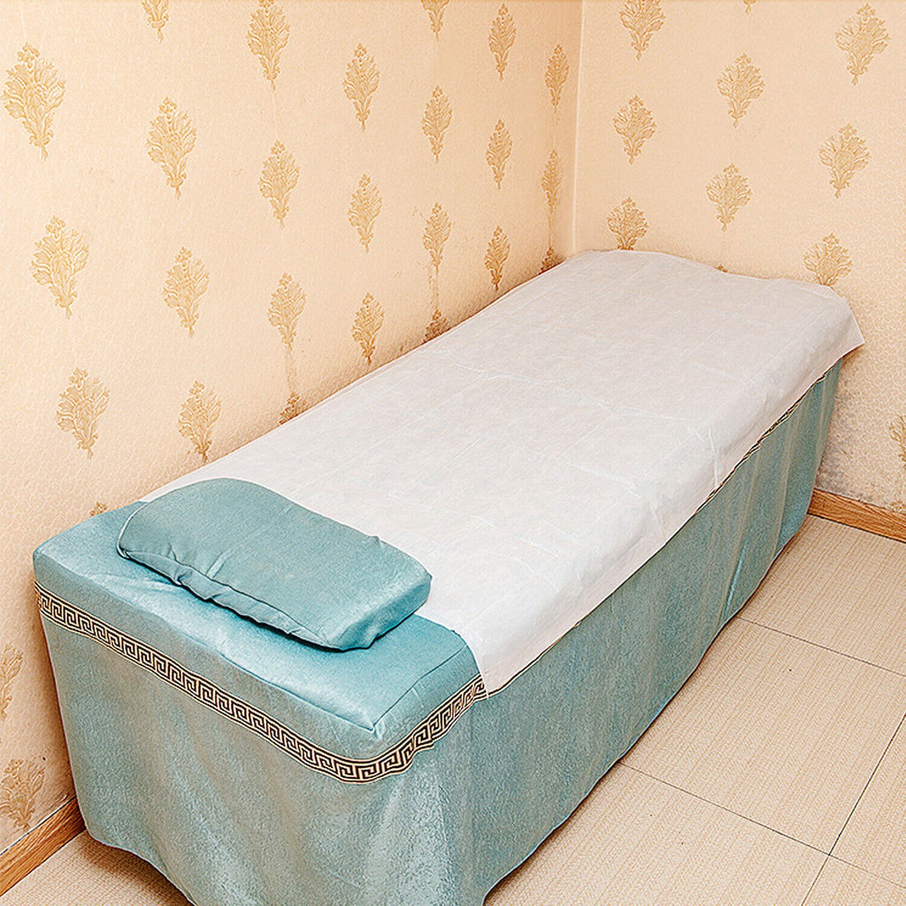 100Pcs Disposable Non-woven Bed Cover, White Sheet for Spa Salon Massage Table