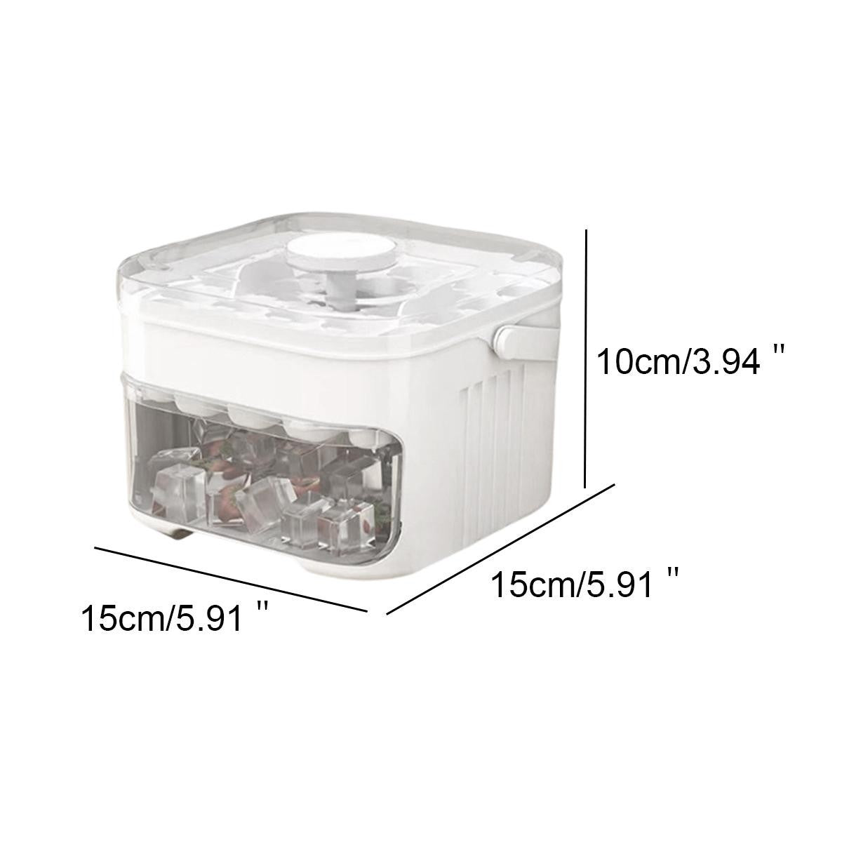 50-Cube Ice Maker with Easy Press Cap Double Layer Ice Cube Maker Refrigerator