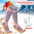 5000mAh Electric Heated Socks Foot Winter Warmer Sock Rechargeable Battery Power