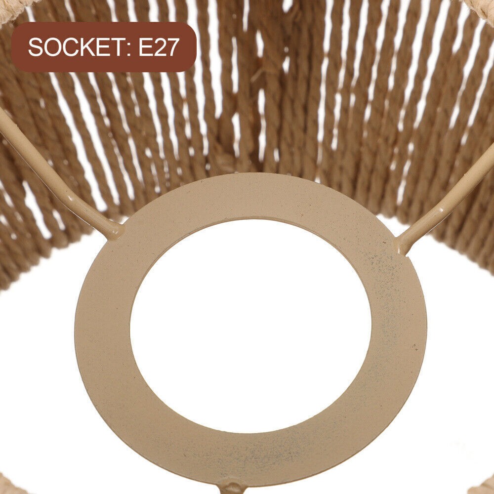 Rattan Light Shades Ceiling Replacement Lamp Woven Lampshade Fixture