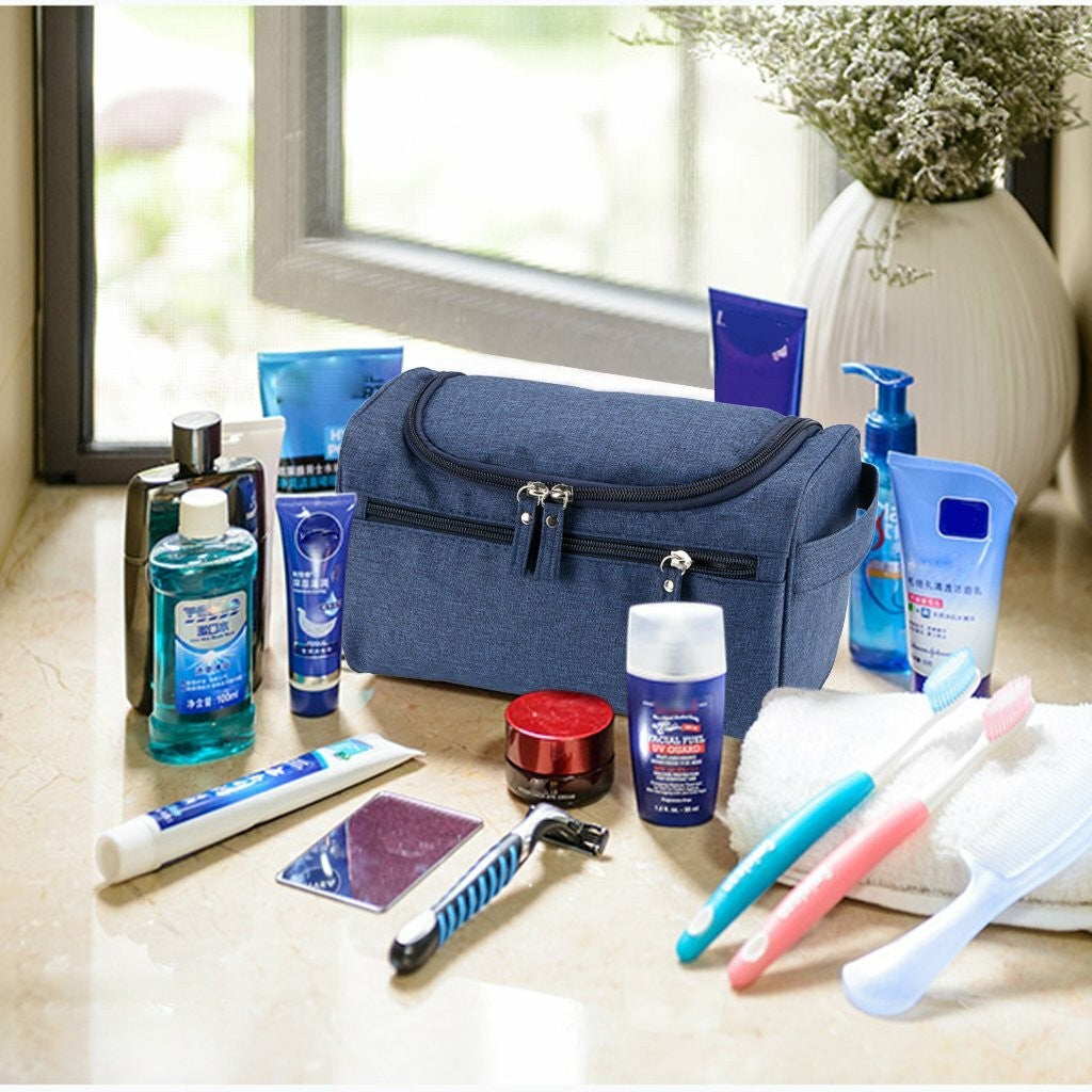 UK Mens Travel Wash Bag Hanging Toiletry Large Capacity Shaving Gym Makeup Bag