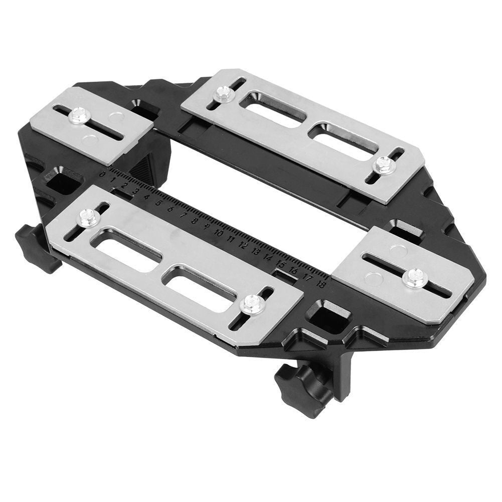 Wooden Door Hinge Jig Lock Guide Plate Router Bit Woodworking Slotting Locator
