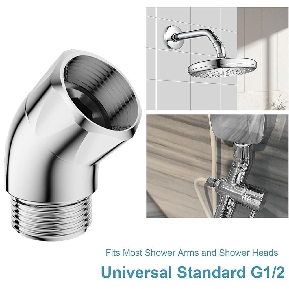 135 Degrees Shower Head Elbow Adapter Copper Adjust Bend Angle