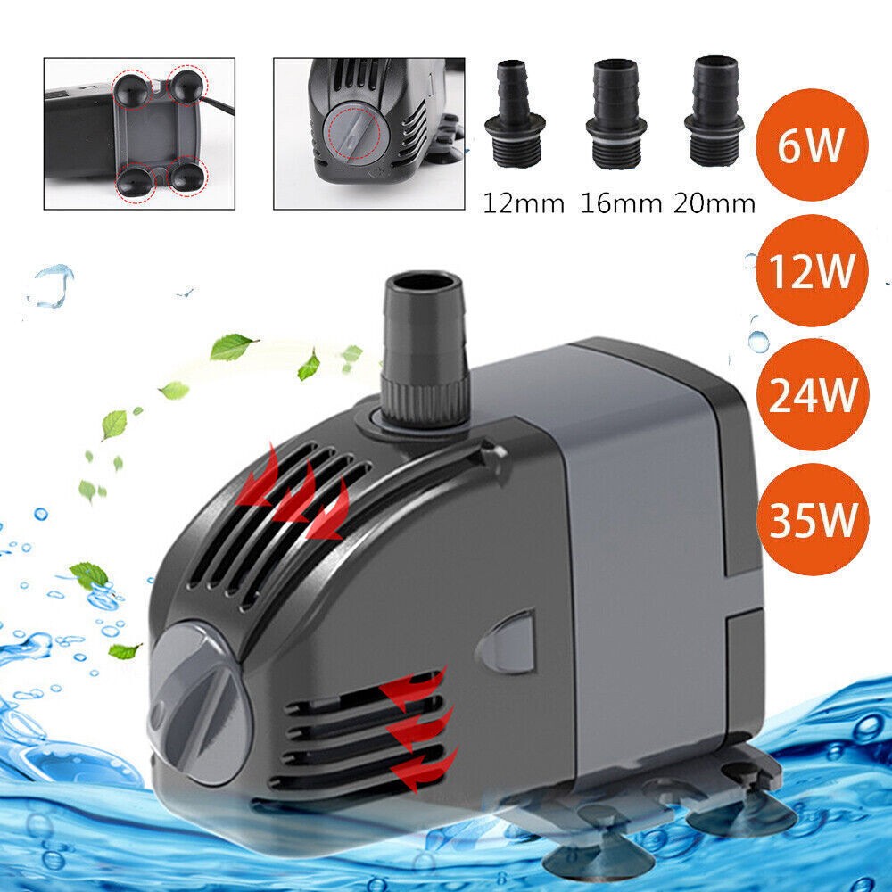 Water Pump Submersible Fountain Garden Pond Aquarium Fish Tank Feature