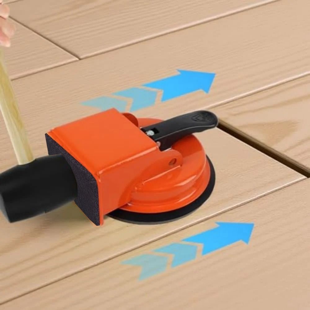 Heavy Duty Floor Gap Fixer Tool With Rubber Mallet, Iron Body&Strong Suction Cup