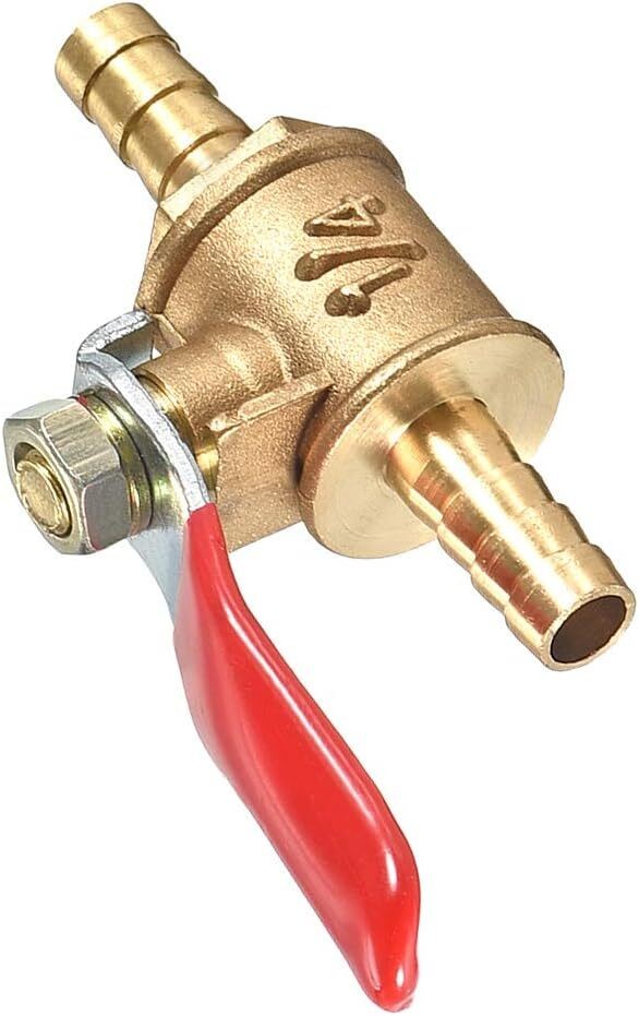 8mm 5/16in Brass Fuel Tap 4 Pack High Sealing Performance Lawn Mower Fuel Valve