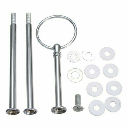 10pcs Set 3 Tier Handle Fittings Gold for Tea Shop Room Hotel Cake Plate Stand