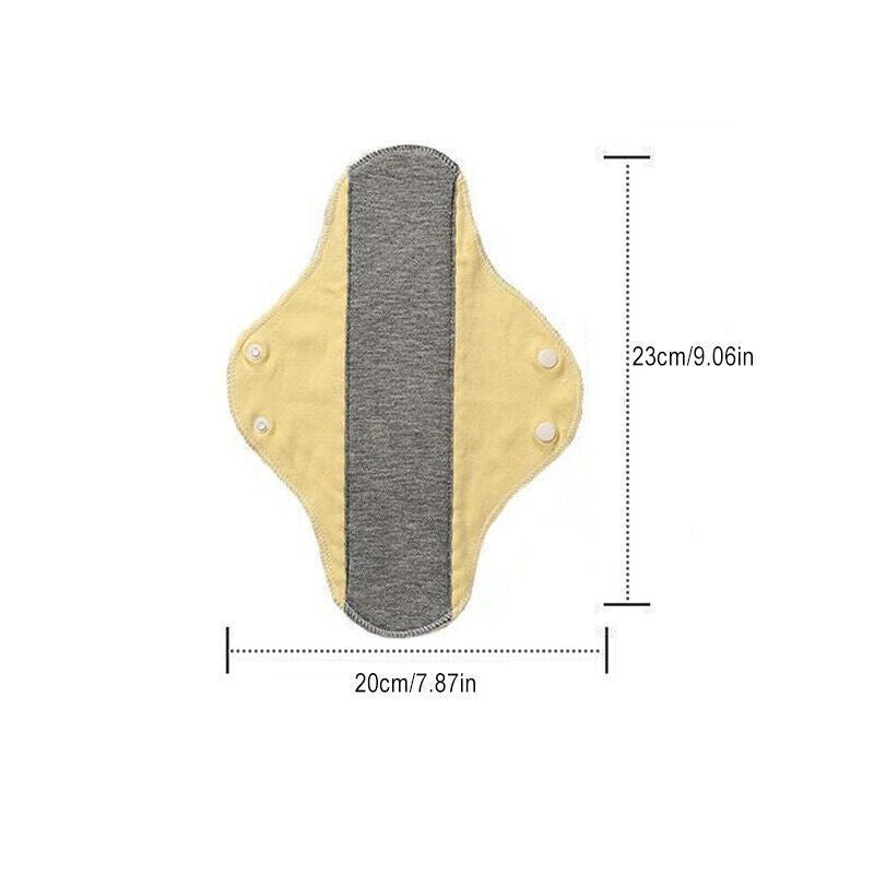 10Pcs Reusable Cotton Menstrual Pads Washable Eco Friendly Cloth Sanitary Towels