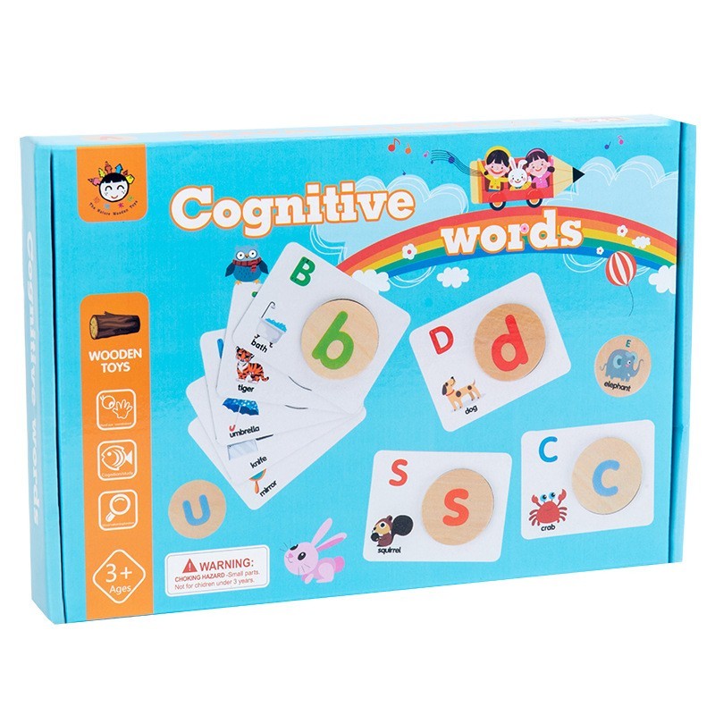 Kids Cardboard English Spelling Alphabet Game Early Education Educational Gift