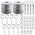 30M Garden Wire Rope for Climbing Plants Turnbuckle Wire Tensioner Strainer Kit
