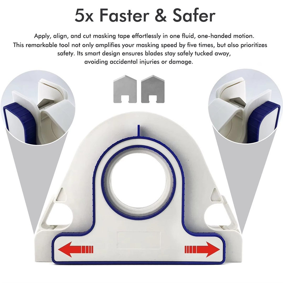 Masking Paint Tape Applicator Set, 25mm Width Blue Painter Tape Dispenser Tool