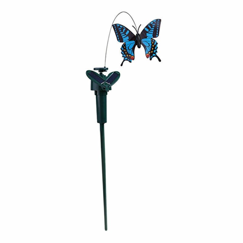 3x Dancing flying solar butterfly the eye-catcher for garden balcony