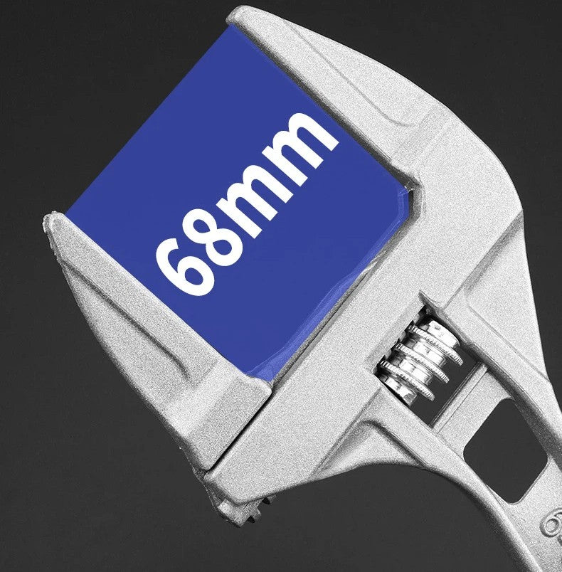 Extra Wide Opening Jaw Adjustable Spanner Wrench 8" 200mm 6mm - 68mm