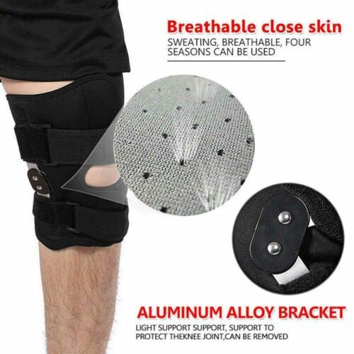 Knee Hinged Arthritis Support Brace Guard Stabilizer Strap Wrap open patella