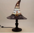 30cm Witch Hat Lamp,Stained Glass Resin Wizard Hat Light Gothic Table Lamp Spook