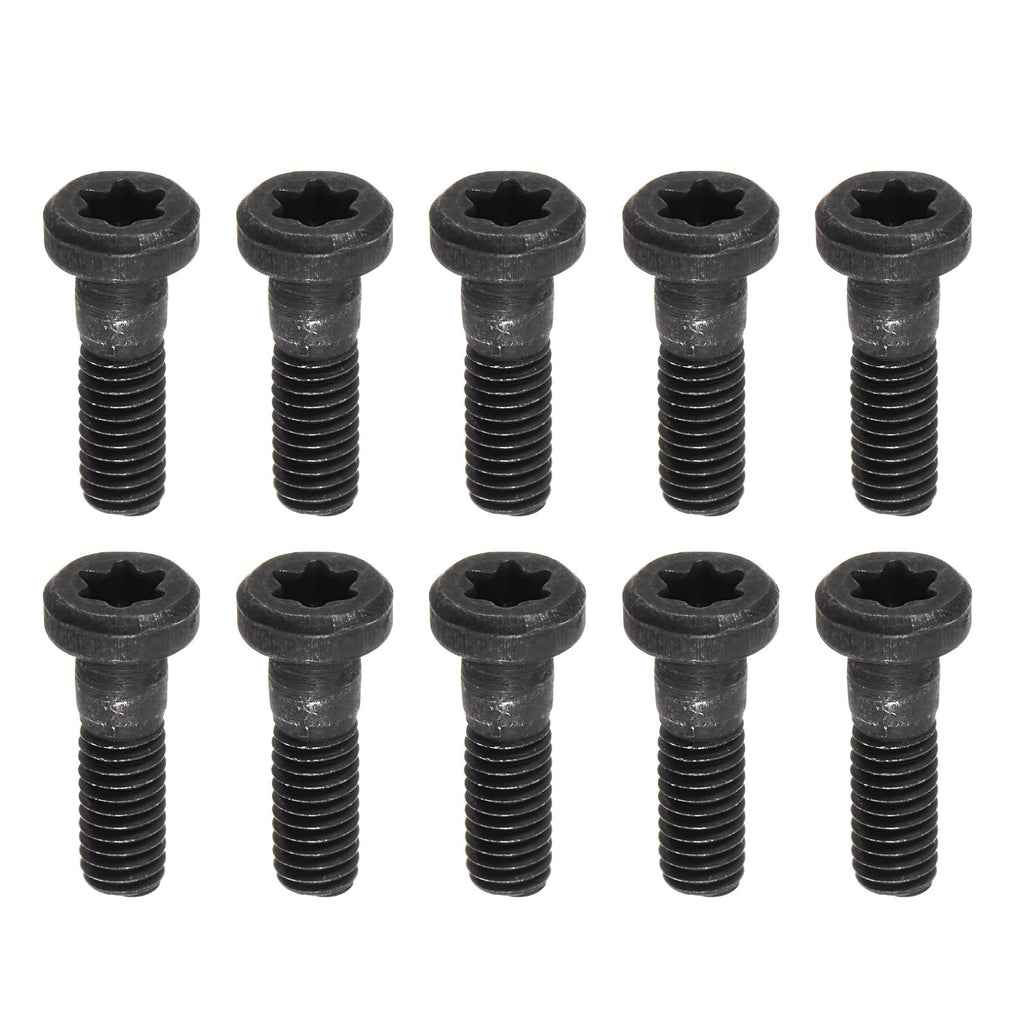Screw Post Male M6x25mm Binding Bolts Carbon Steel Black 10 Sets