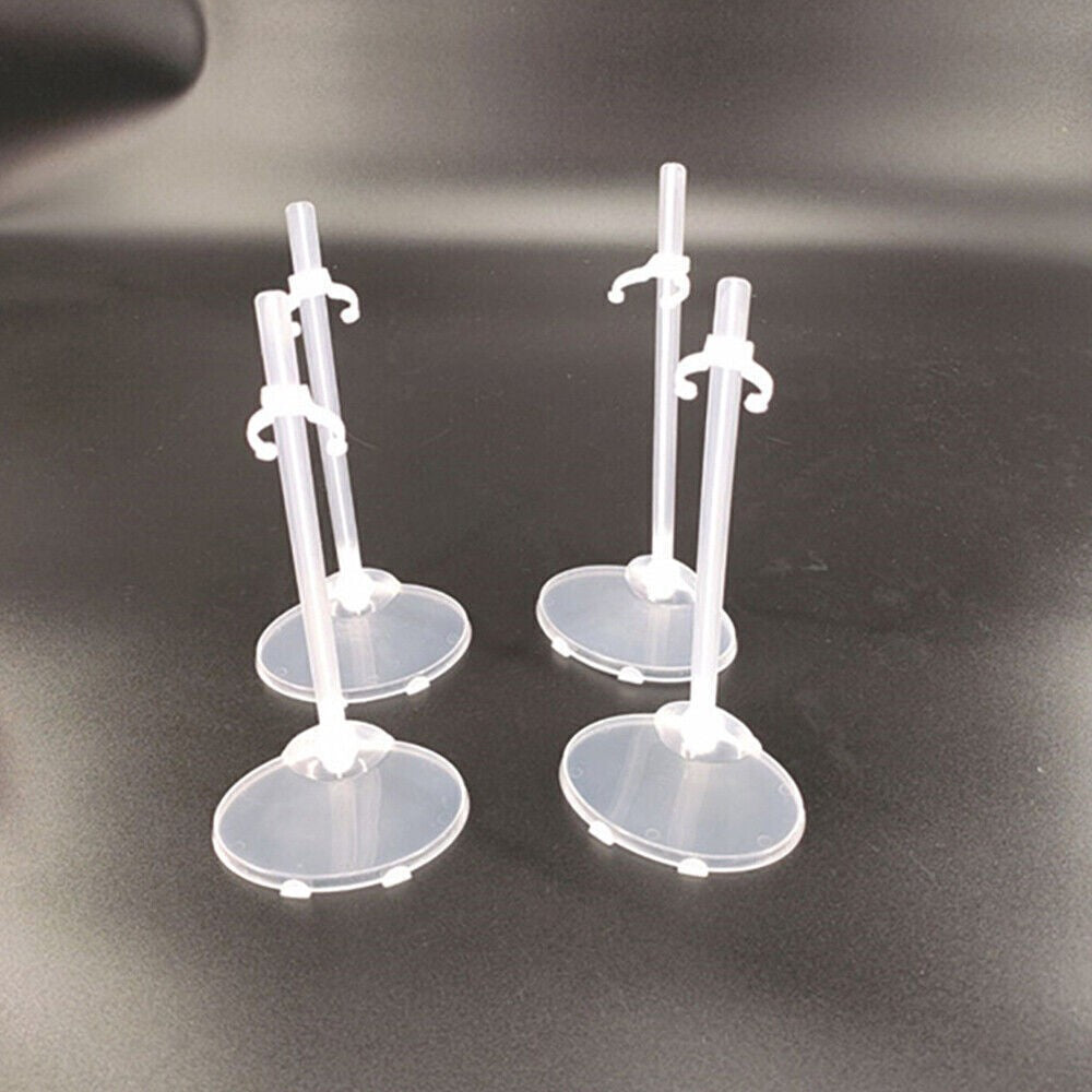 24PCS Clear Doll Stand Display Holder Toy Model Dolls Support Base