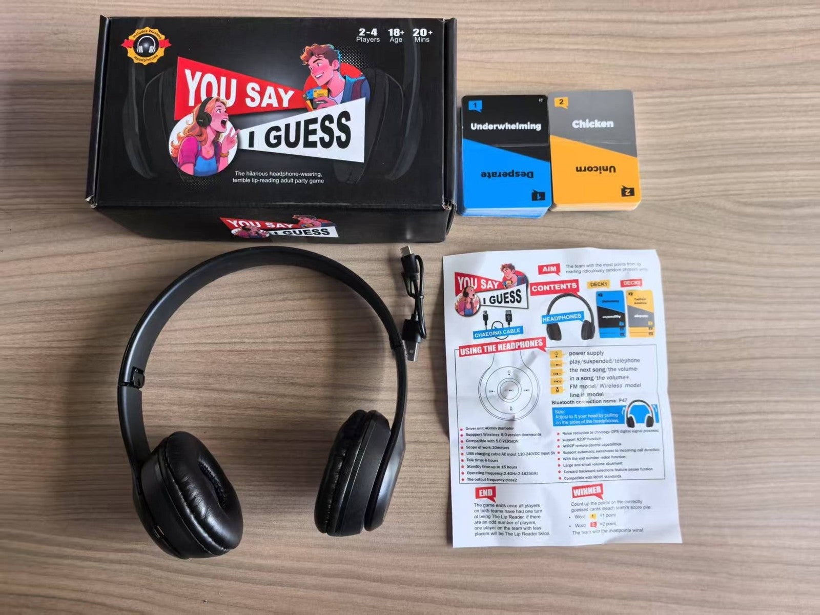 YOU SAY I GUESS-The hilarious headphone-wearingtemibie lip-reading pary game