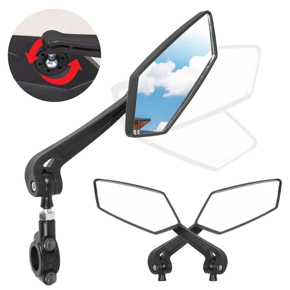 2X Bicycle Handlebar Wing Rear View Mirror Mobility Scooter Mountain Bike MTB