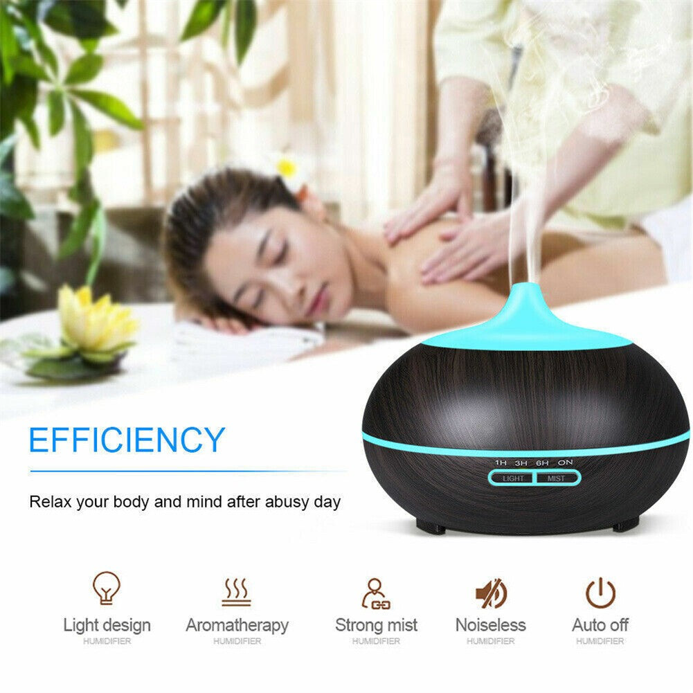 Essential Oil Diffuser Aroma Humidifier LED Ultrasonic Aromatherapy Air Purifier