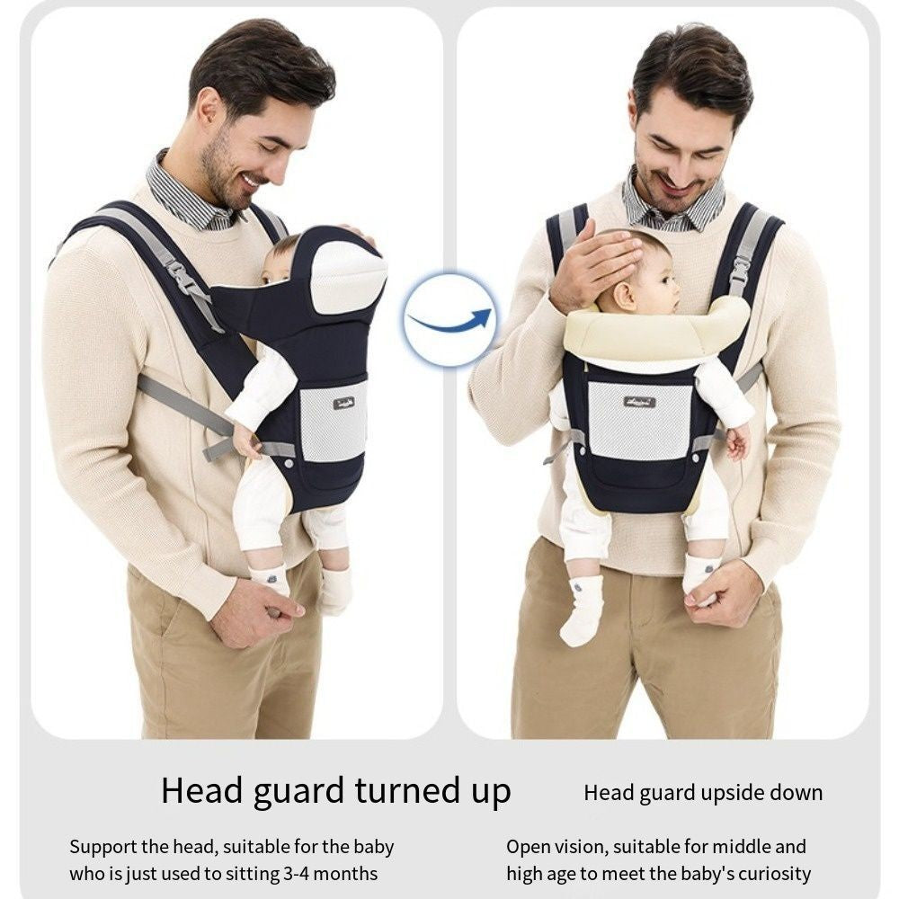 Ergonomic Baby Carrier Backpack Adjustable Head Support Baby Hipseat Carrier