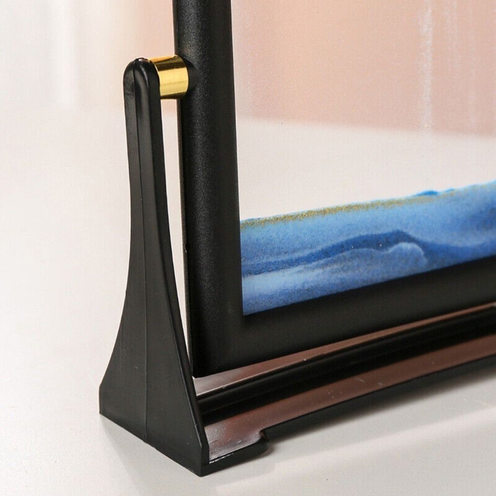 Flowing Sand Art Picture Glass 3D Sandscape Motion Display Flowing NEW