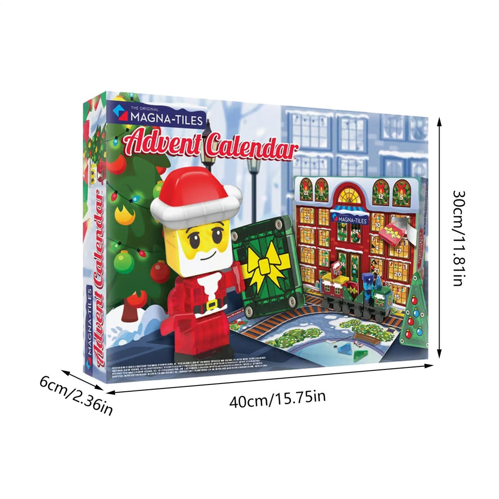 MAGNA-TILES Advent Calendar 24-Piece Magnetic Construction Set Christmas Gift