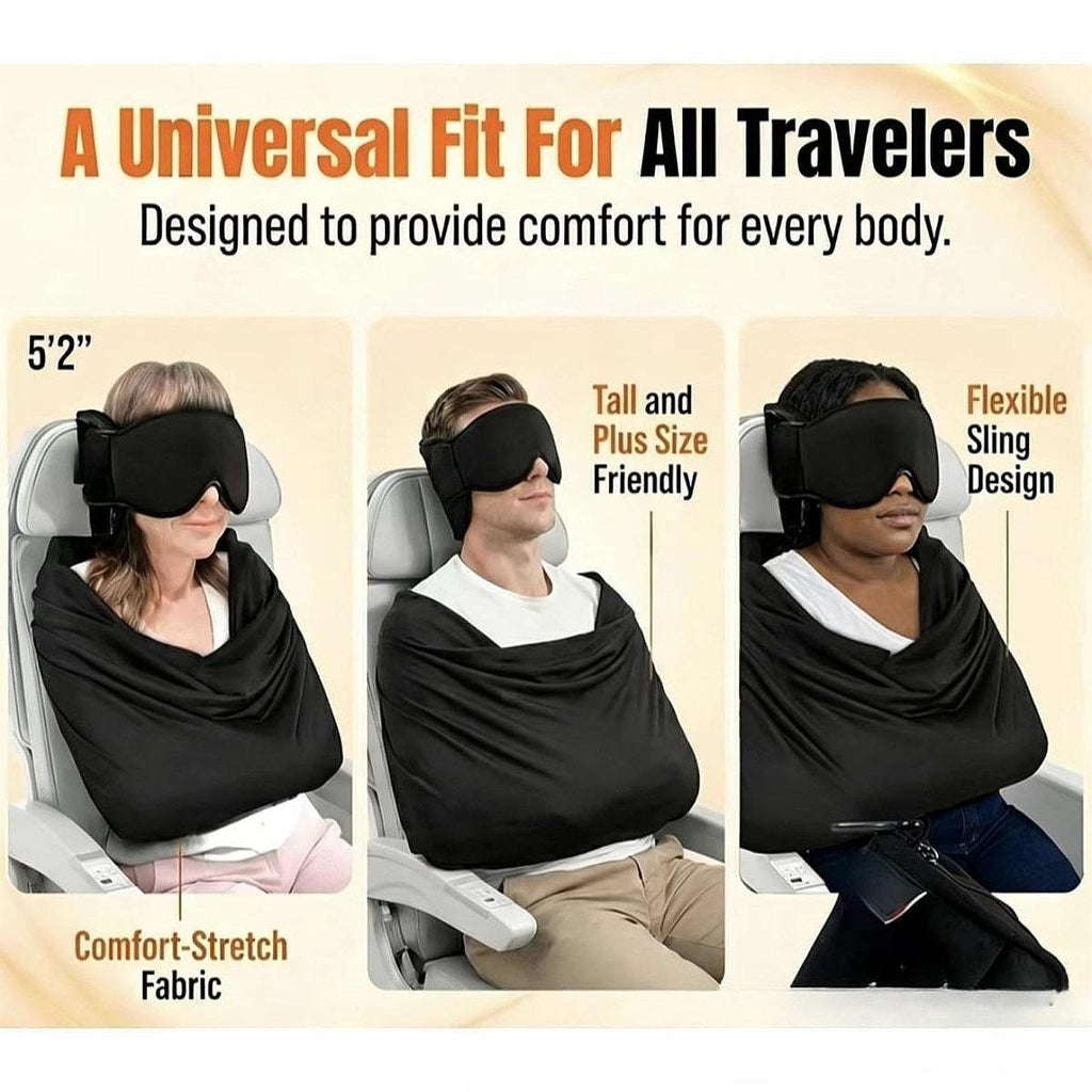 3-in-1 Airplane Sleep Support System Aid Blanket for Travel Men Women Home