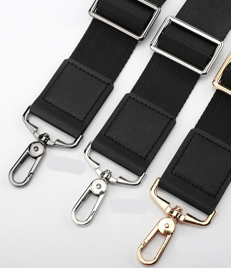 3.8cm Adjustable Wide Shoulder Strap, Light Gold, Gunmetal Square Mouth Buckle