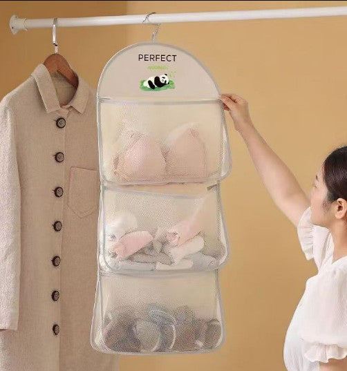 Underwear Sock Bra Organizer Mesh Storage Bag Closet Hang Holder Dormitory Home
