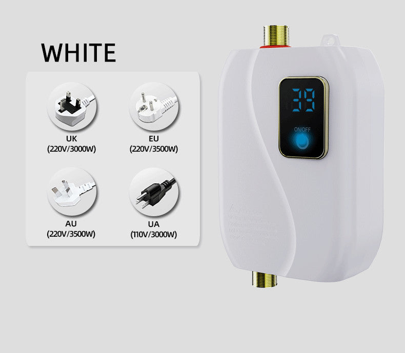 3KW Electric Tankless Instant Hot Water Heater Under Sink Tap Kitchen BathRoom