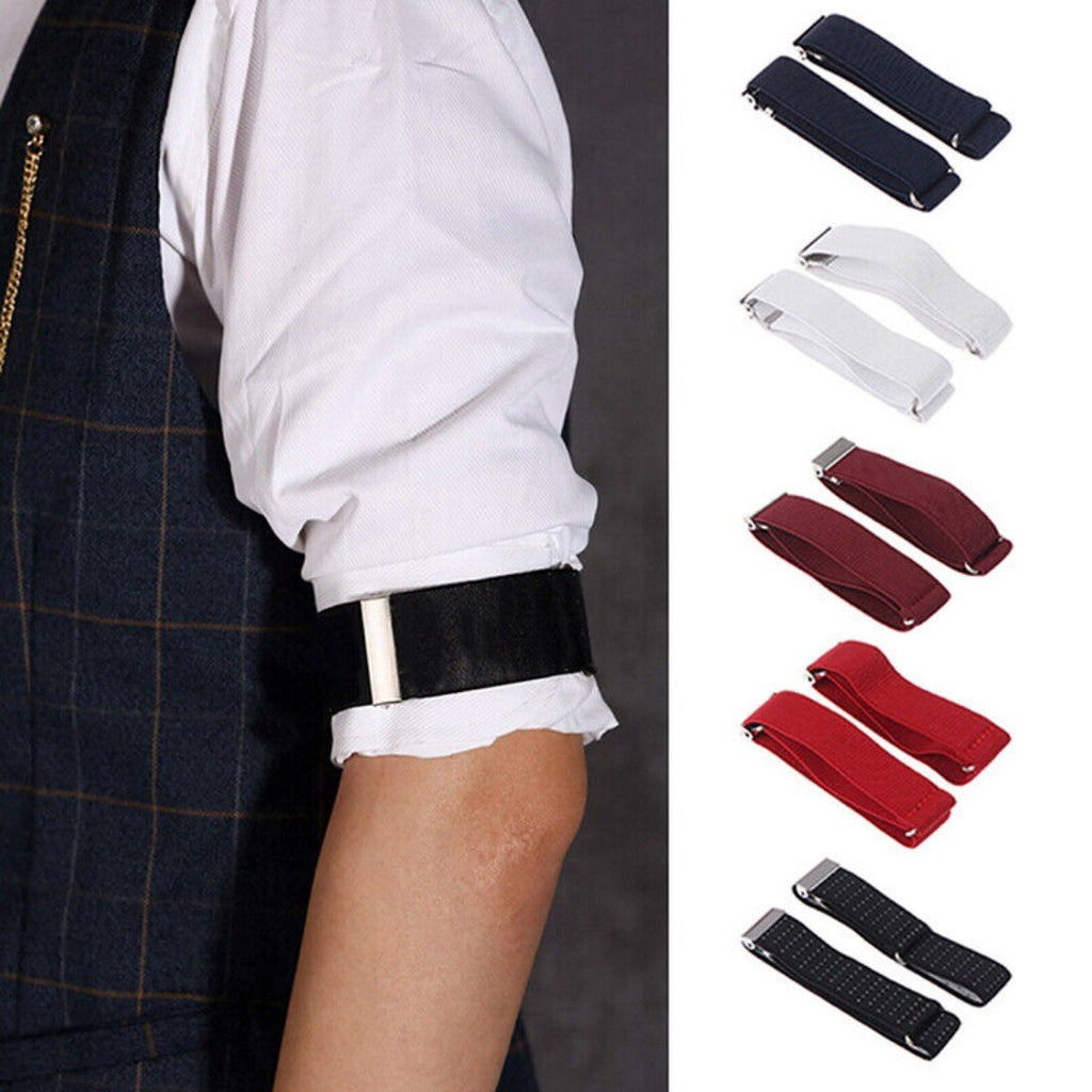 Adjustable Elastic Non Slip Shirt Belt Cufflinks Sleeves Holder Arm Garter sh