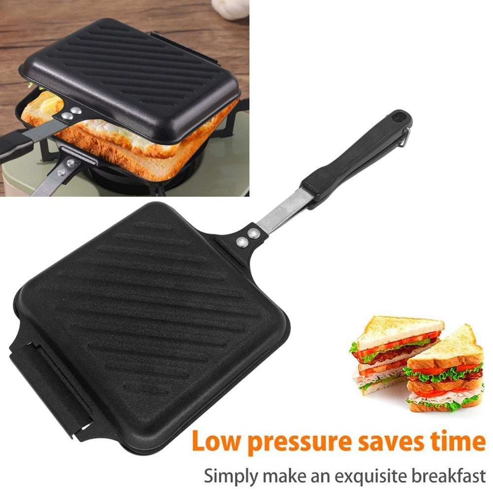 Sandwich Toastie Maker Non-stick Toaster Machine Breakfast Camping Stove Toaster