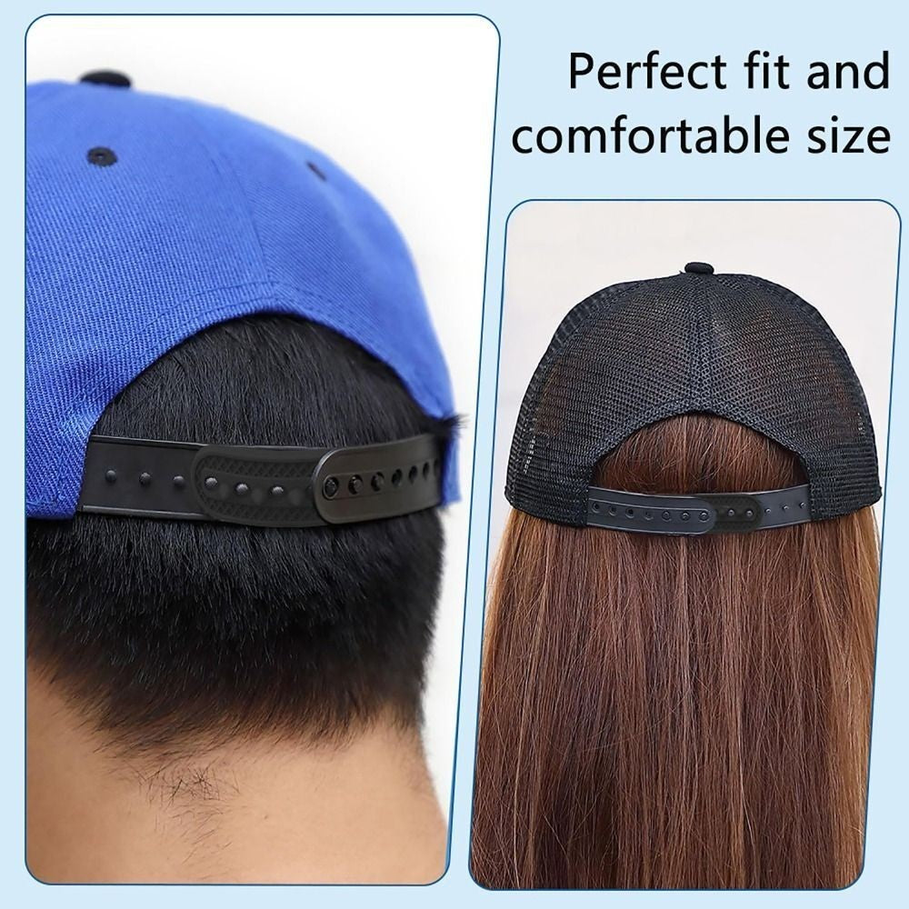 2Pcs Durable Reusable Cap Extender Baseball Cap Adjustable Straps  for Women Men
