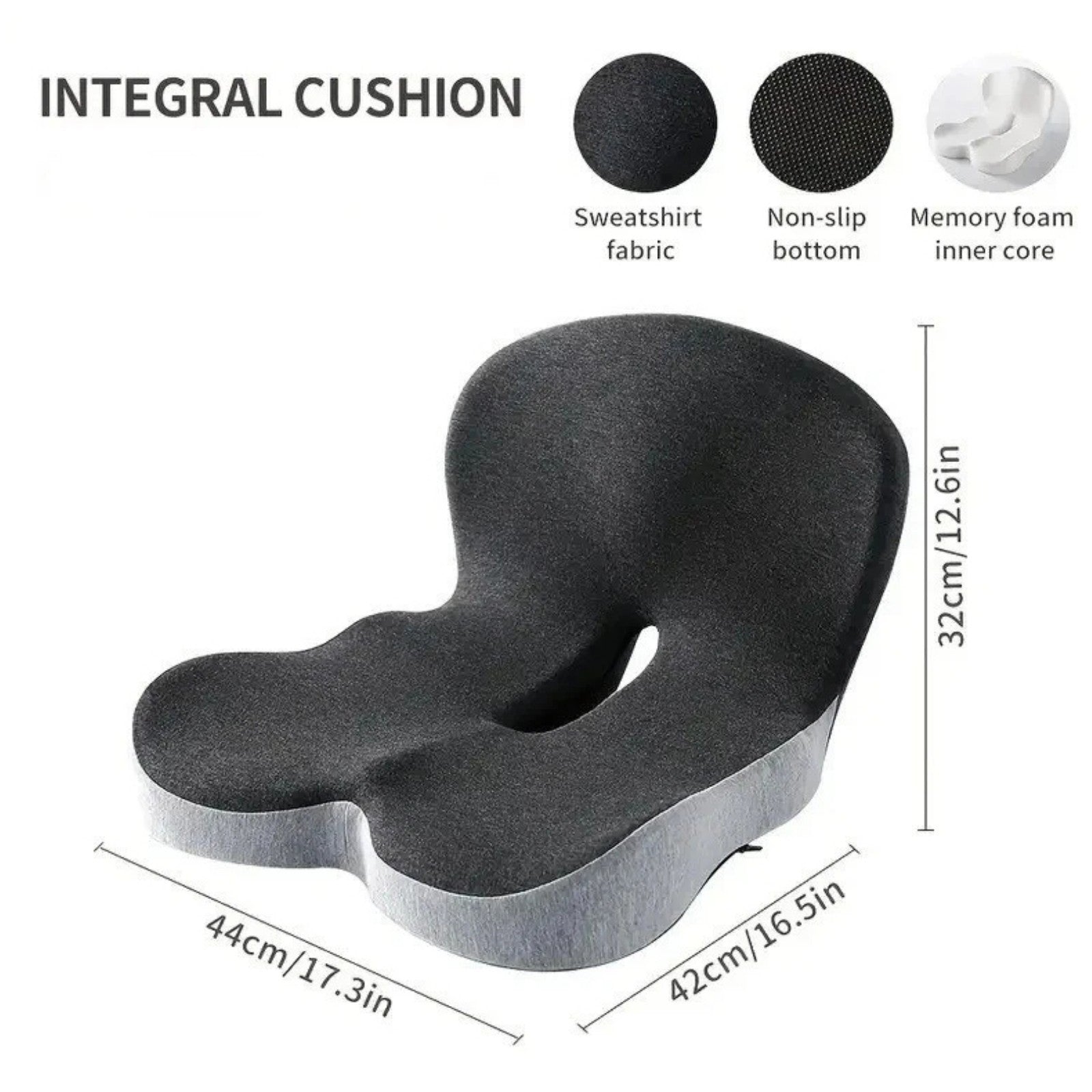 Memory Foam Car Seat Cushion Lumbar Support Pillow Office Chair Cushion UK Stock