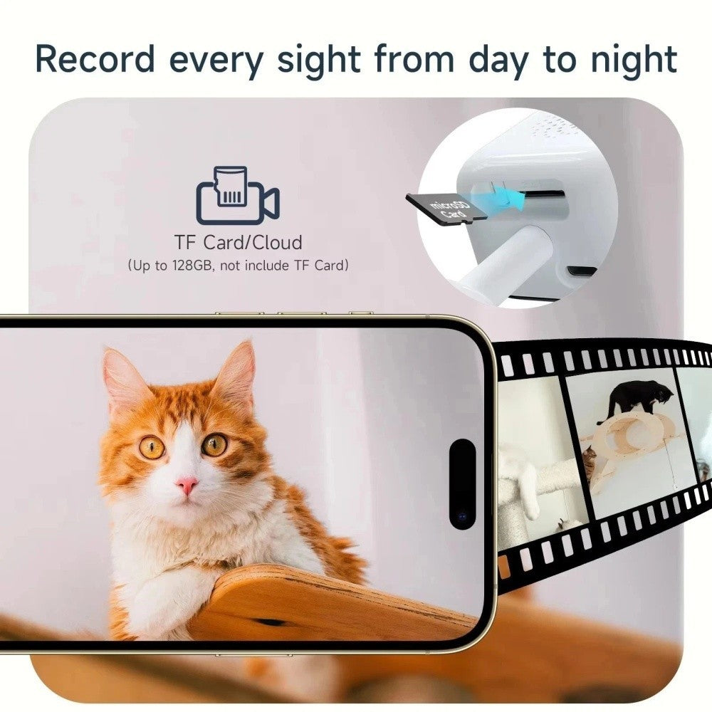 5G Window Security Camera 3MP Full Color Night Vision WiFi 2.4/5GHz Indoor Mount