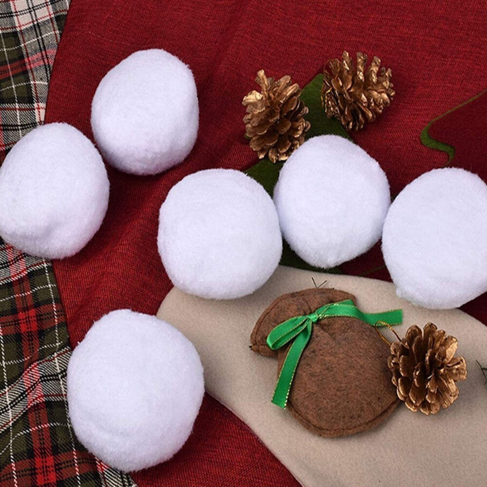 100PCS Indoor White Fake Snowballs Throwing Christmas Winter Tree Xmas Fake Snow