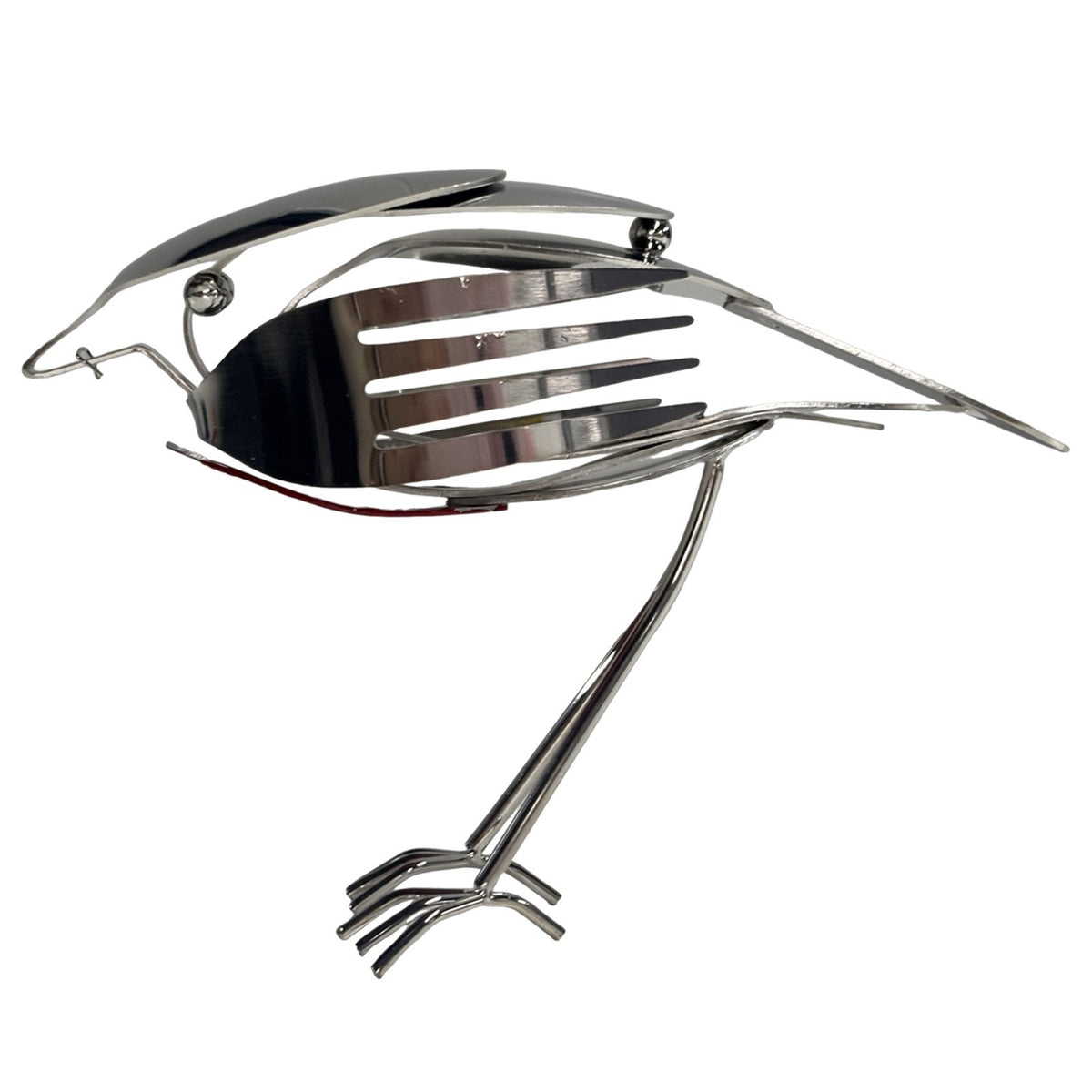 Scrap Metal Bird Decor, Handmade Fork & Spoon Robin Figurine, Home Decoration