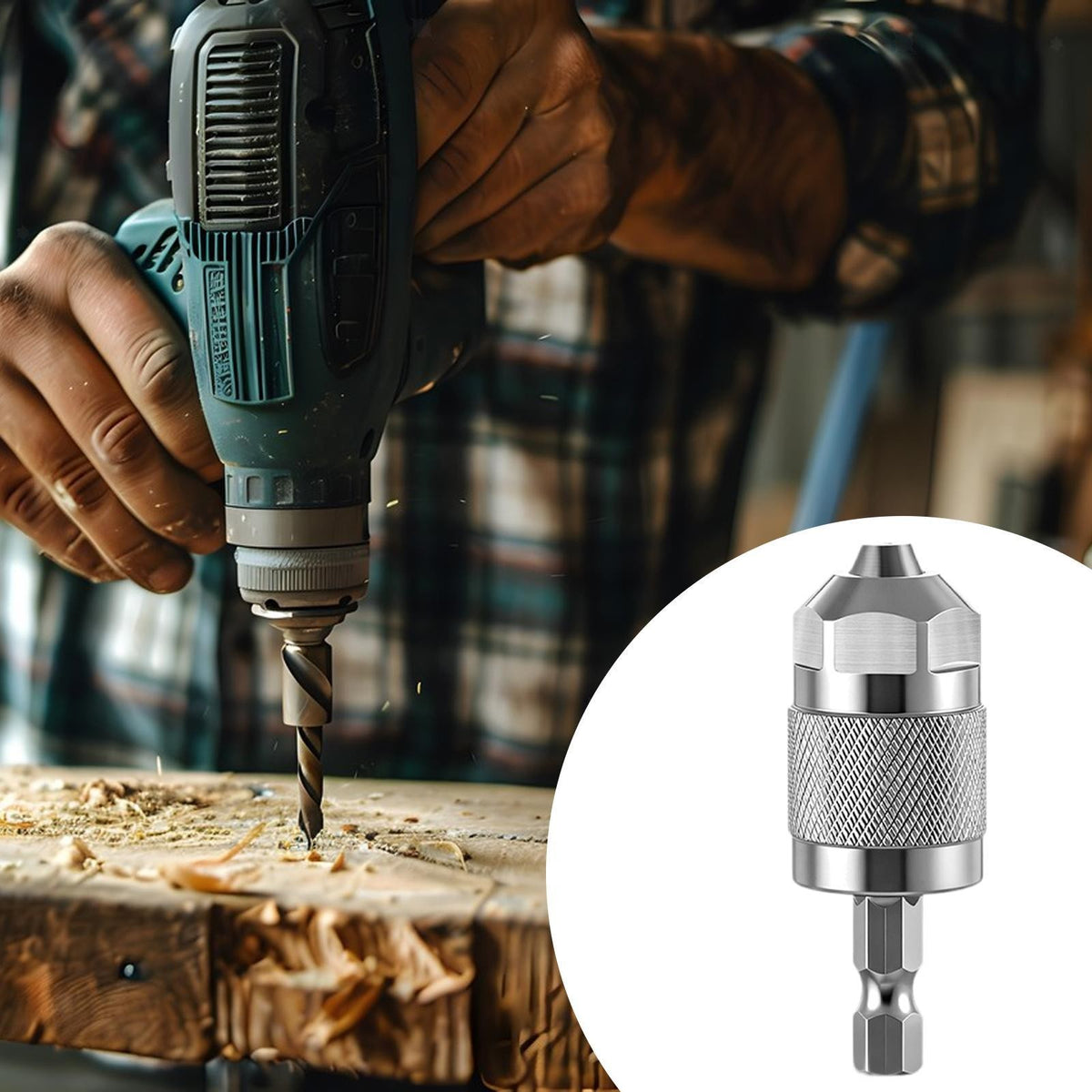 High Torque Keyless Chuck - for Impact Driver, Cordless Drill, Versatile Use