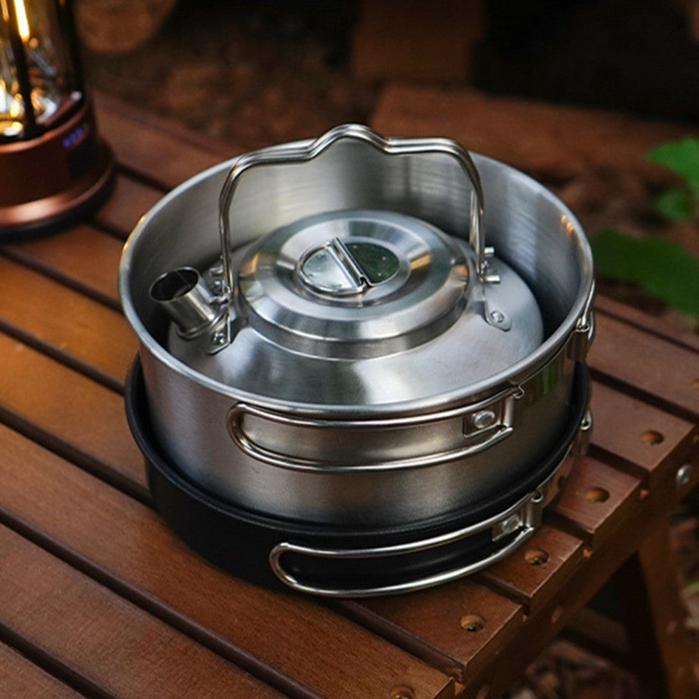 Portable Travel Kettle Stainless Steel Tea Teapot Small Stovetop