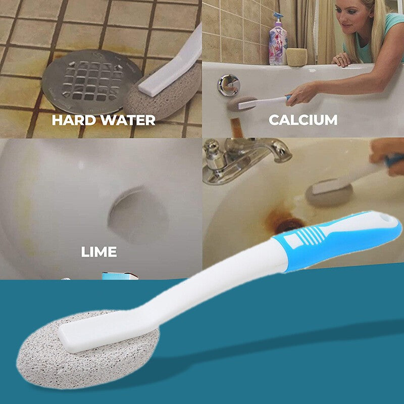 Natural Pumice Stone Toilet Cleaner Brush for Limescale & Stain Removal