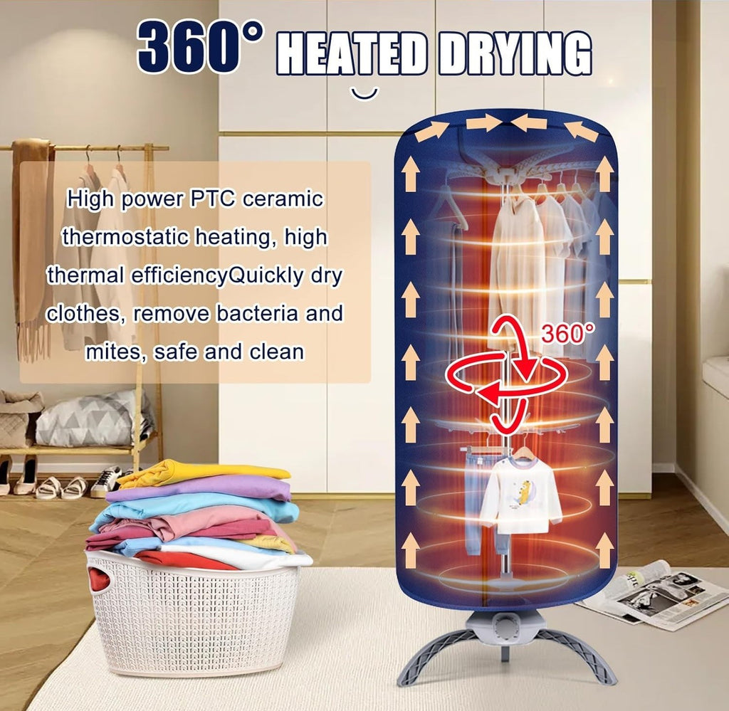 Electric Clothes Dryer Portable Buddy Fast Hot Air Drying Machine Indoor Home UK
