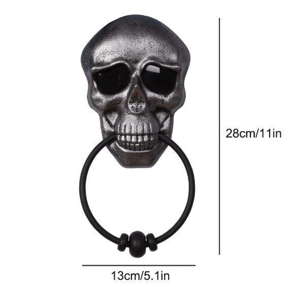 🖤 Gothic Skull Doorbell with Red LED & Sound – Wiccan Decor Dark Home Accessor