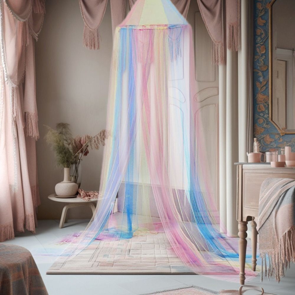 Canopy Dome Mosquito Net Rainbow Color Bed Tent Bed Netting Canopy Home Decor
