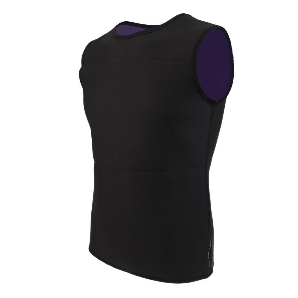 Mens Stretch Neoprene Sleeveless Surf Dive Swimming Rash Vest Guard Warm Wetsuit
