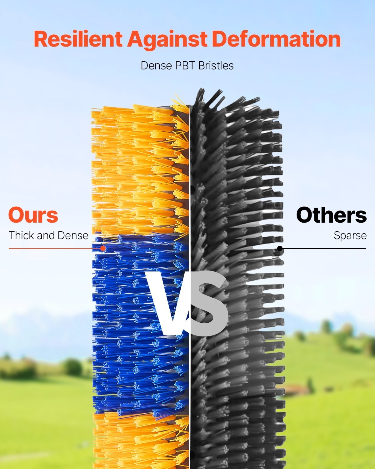 Livestock Scratching Brush 17.1 in Horse Scratcher Cattle Brush for Itch Relief