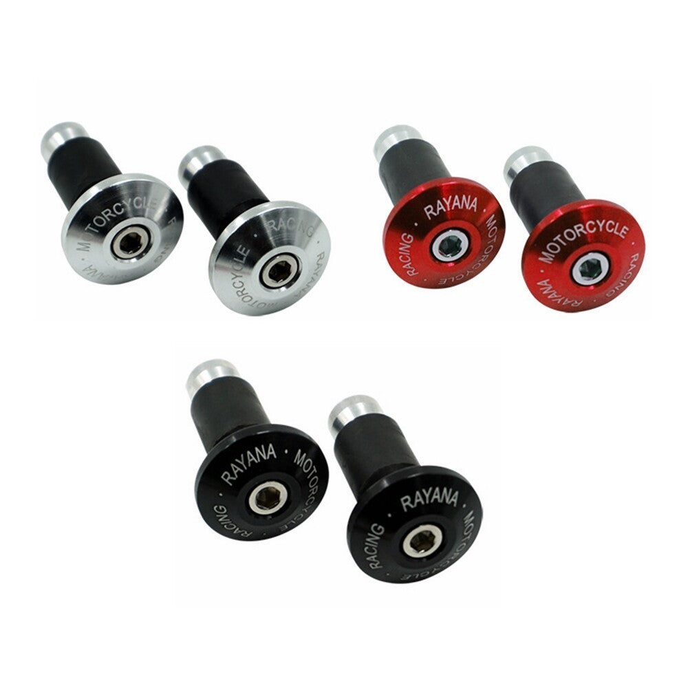 Universal Motorcycle Motorbike Bar Ends Handlebar End Weights Red Silver Black