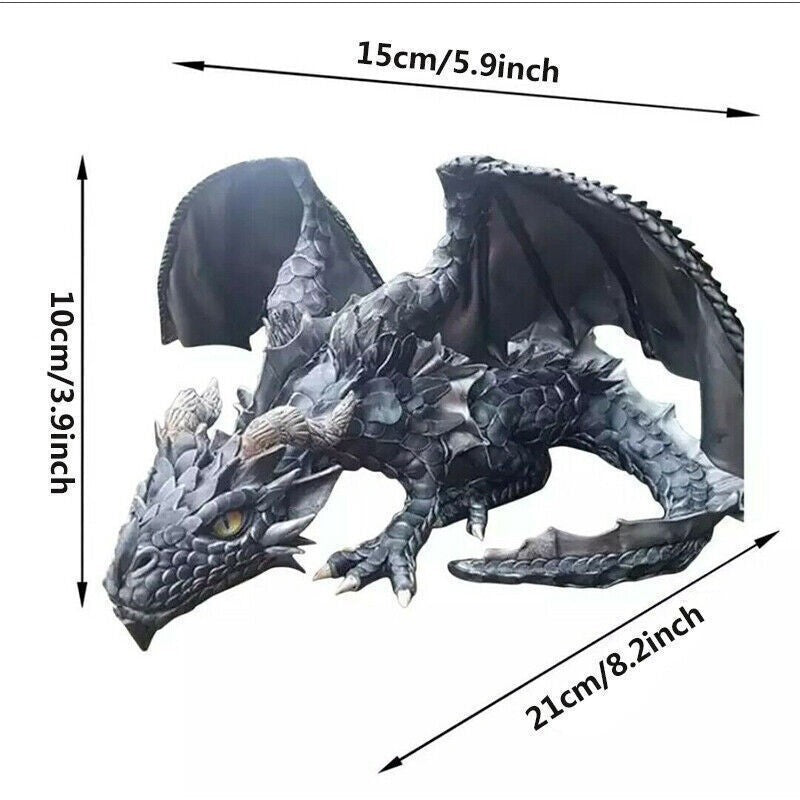 Dragon Sculpture Realistic Statue Garden Home Decor Outdoor Ornament Gift